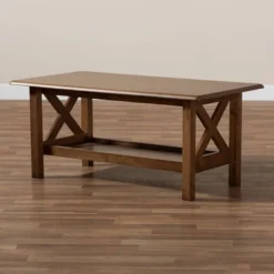 Reese Rectangular Wood Coffee Table Brown - Baxton Studio 11 Reese Rectangular Wood Coffee Table Brown - Baxton Studio -Baxton Studio GUEST 99c2e55c 76db 4a36 a445 81d36d9fb487