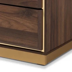 Cormac Wood And Metal 8 Drawer Dresser Walnut Brown/Gold - Baxton Studio 12 Cormac Wood And Metal 8 Drawer Dresser Walnut Brown/Gold - Baxton Studio -Baxton Studio GUEST 9a22ea1f c561 43bb b2e5 3603325e43a2