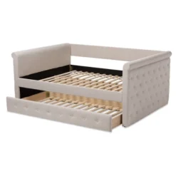 Alena Daybed With Trundle - Baxton Studio 14 Alena Daybed With Trundle - Baxton Studio -Baxton Studio GUEST 9ad0f1d5 2435 41f3 8602 3a0e9a47daa3