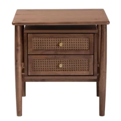 Baxton Studio Alyssa Wood 2 Drawer Nightstand Woven With Rattan Walnut Brown 15 Baxton Studio Alyssa Wood 2 Drawer Nightstand Woven With Rattan Walnut Brown -Baxton Studio GUEST 9c10b95b e949 44c8 a178 4bdec586f443