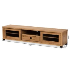 Beasley Wood 1 Drawer TV Stand For TVs Up To 65" Oak Brown/Black - Baxton Studio 17 Beasley Wood 1 Drawer TV Stand For TVs Up To 65" Oak Brown/Black - Baxton Studio -Baxton Studio GUEST 9daf8f27 1e49 4ccf baa6 c09509994050