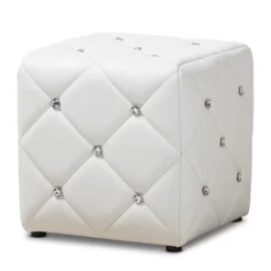 Stacey Modern And Contemporary Faux Leather Upholstered Ottoman - Baxton Studio 11 Stacey Modern And Contemporary Faux Leather Upholstered Ottoman - Baxton Studio -Baxton Studio GUEST 9e0514dc c260 4878 8ef8 f2e65686eea6