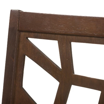 7pc Mozaika Wood And Leather Contemporary Dining Set Black - Baxton Studio 3 7pc Mozaika Wood And Leather Contemporary Dining Set Black - Baxton Studio - Image 3