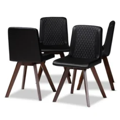 Set Of 4 Pernille Faux Leather Walnut Finished Dining Chairs - Baxton Studio 10 Set Of 4 Pernille Faux Leather Walnut Finished Dining Chairs - Baxton Studio -Baxton Studio GUEST 9e90ca50 7c4a 4476 ab1f 9023ac1e9894