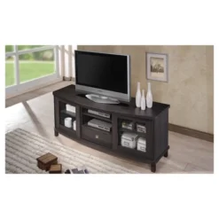 Walda Wood Cabinet With 2 Sliding Doors And 1 Drawer TV Stand For TVs Up To 60" Dark Brown/Gray - Baxton Studio 7 Walda Wood Cabinet With 2 Sliding Doors And 1 Drawer TV Stand For TVs Up To 60" Dark Brown/Gray - Baxton Studio -Baxton Studio GUEST 9f09957a a777 49ef 99ba 842d275e8cda