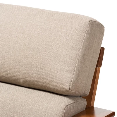 Baxton Studio Larissa Modern Classic Mission Style Cherry Finished Wood And Fabric High Back Cushioned Living Room Dark Beige Cherry 4 Baxton Studio Larissa Modern Classic Mission Style Cherry Finished Wood And Fabric High Back Cushioned Living Room Dark Beige Cherry - Image 4