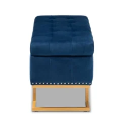 Ellery Velvet Fabric Upholstered Ottoman - Baxton Studio 12 Ellery Velvet Fabric Upholstered Ottoman - Baxton Studio -Baxton Studio GUEST a086fb21 d1d8 44bc 98a9 18cff1cdad5f