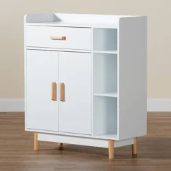 Russell Two-Tone Wood 2 Door Sideboard White/Oak Brown - Baxton Studio 15 Russell Two-Tone Wood 2 Door Sideboard White/Oak Brown - Baxton Studio -Baxton Studio GUEST a1ca4544 187d 43fe b344 d1633747a378