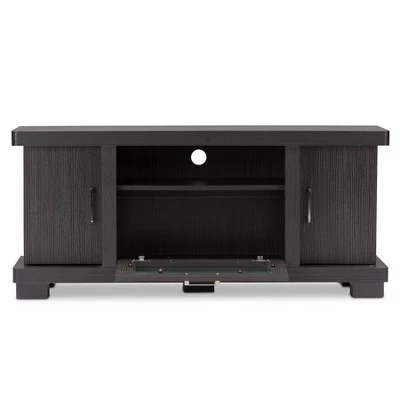 Viveka 2 Door TV Stand For TVs Up To 46" Dark Brown - Baxton Studio 1 Viveka 2 Door TV Stand For TVs Up To 46" Dark Brown - Baxton Studio