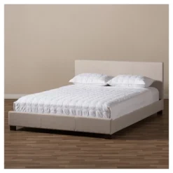 Elizabeth Modern And Contemporary Fabric Upholstered Panel - Stitched Platform Bed - Baxton Studio 10 Elizabeth Modern And Contemporary Fabric Upholstered Panel - Stitched Platform Bed - Baxton Studio -Baxton Studio GUEST a2ef8d8c 46fd 48a9 9175 f3baebf9a74b