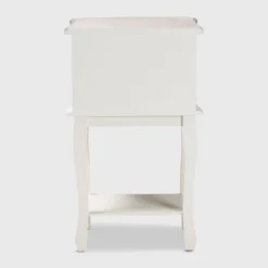 Amalie 2 Drawer Wood Nightstand White/Oak - Baxton Studio -Baxton Studio GUEST a44aebcf c512 420c 943d 2e0e81ac0fa4