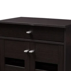 Acadia Modern And Contemporary Finished Shoe Cabinet Dark Brown - Baxton Studio 14 Acadia Modern And Contemporary Finished Shoe Cabinet Dark Brown - Baxton Studio -Baxton Studio GUEST a4b79db8 0e34 4881 ac09 bc64ecf5f80a