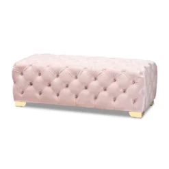 Avara Velvet Button Tufted Bench Ottoman - Baxton Studio 20 Avara Velvet Button Tufted Bench Ottoman - Baxton Studio -Baxton Studio GUEST a506dac7 bf1d 4414 9b28 a0f83f5a49d2