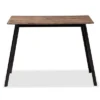 Calder Wood And Metal Dining Table Walnut Brown/Black - Baxton Studio