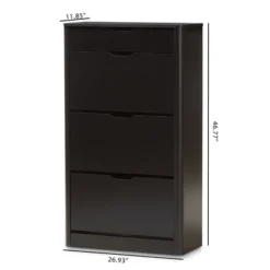 Cayla Modern And Contemporary Wood Shoe Cabinet - Black - Baxton Studio 13 Cayla Modern And Contemporary Wood Shoe Cabinet - Black - Baxton Studio -Baxton Studio GUEST a5dcbaba ba92 4d10 a70a 3da09a05b7f5