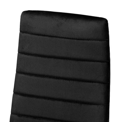 4pc Armand Velvet Fabric Upholstered And Metal Dining Chair Set - Baxton Studio 2 4pc Armand Velvet Fabric Upholstered And Metal Dining Chair Set - Baxton Studio - Image 2