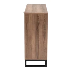 Josephine Two-Tone Wood And Metal 3 Door Sideboard Walnut Brown/White/Black - Baxton Studio 11 Josephine Two-Tone Wood And Metal 3 Door Sideboard Walnut Brown/White/Black - Baxton Studio -Baxton Studio GUEST a7d5ae6a db63 4d02 86b9 c23369df6bc4