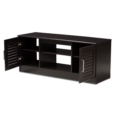 Gianna Modern And Contemporary Finished TV Stand For TVs Up To 47" Dark Brown - Baxton Studio 1 Gianna Modern And Contemporary Finished TV Stand For TVs Up To 47" Dark Brown - Baxton Studio