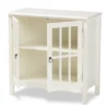 Kendall Wood And Glass Kitchen Cabinet White - Baxton Studio