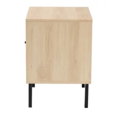 Caterina Wood And Natural Rattan 1 Door End Table Natural Brown/Black - Baxton Studio 11 Caterina Wood And Natural Rattan 1 Door End Table Natural Brown/Black - Baxton Studio -Baxton Studio GUEST aa757bd4 e1bb 459b b251 c499eee3c0f1