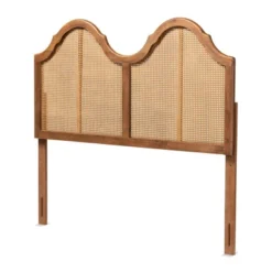 Hazel Vintage Wood And Synthetic Rattan Arched Headboard Walnut - Baxton Studio 17 Hazel Vintage Wood And Synthetic Rattan Arched Headboard Walnut - Baxton Studio -Baxton Studio GUEST abedda8d 7e8b 4a00 8e14 414c324ea108