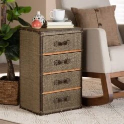 Owen Fabric Upholstered 4 Drawer Accent Storage Cabinet Brown - Baxton Studio 13 Owen Fabric Upholstered 4 Drawer Accent Storage Cabinet Brown - Baxton Studio -Baxton Studio GUEST ac5caefd 91b6 423e af06 0de12153e7da