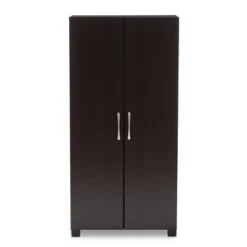 Marine Wenge Finished 2 Door Wood Entryway Shoe Storage Cabinet Brown - Baxton Studio -Baxton Studio GUEST ac8c2d45 b68d 4d78 b261 753920d15000