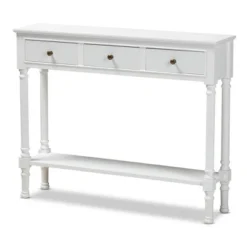 3 Drawer Calvin Wood Entryway Console Table - Baxton Studio -Baxton Studio GUEST aceaf8a8 aba2 41d9 ab9c 809a0dad6516