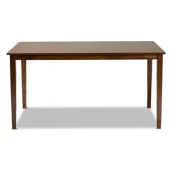 Eveline Rectangular Wood Dining Table Walnut Brown - Baxton Studio