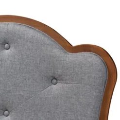 Baxton Studio Baxton Studio Queen Leandra Fabric And Wood Headboard Gray/Walnut Brown 9 Baxton Studio Baxton Studio Queen Leandra Fabric And Wood Headboard Gray/Walnut Brown -Baxton Studio GUEST ae0bd695 8974 4032 ac68 12c401886f69