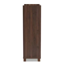 Carrie Walnut Finished Wood Wine Storage Cabinet Walnut - Baxton Studio -Baxton Studio GUEST ae65592b 8ca0 46aa 96a4 2585006011bd