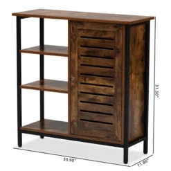 Wayland Rustic Wood And Metal 1 Door Shoe Storage Cabinet Brown/Black - Baxton Studio 19 Wayland Rustic Wood And Metal 1 Door Shoe Storage Cabinet Brown/Black - Baxton Studio -Baxton Studio GUEST ae820f5e e713 4b34 acf9 0593f79c35fa