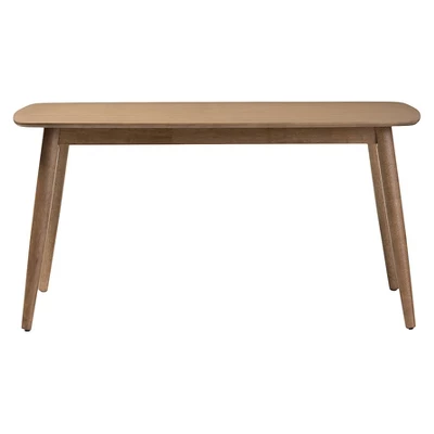 Edna Mid-Century Modern French Oak Light Brown Finishing Wood Dining Table - Baxton Studio 1 Edna Mid-Century Modern French Oak Light Brown Finishing Wood Dining Table - Baxton Studio