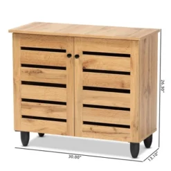 Gisela Wood 2 Door Cabinet Oak Brown/Black - Baxton Studio 15 Gisela Wood 2 Door Cabinet Oak Brown/Black - Baxton Studio -Baxton Studio GUEST af8f8c89 dccd 4bfe 8069 1ec584f443e9