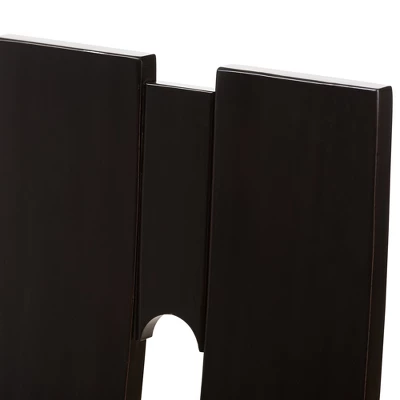 Set Of 2 Alani Faux Leather Dining Chairs: Baxton Studio, Wenge Wood Finish, Cut-Out Back 3 Set Of 2 Alani Faux Leather Dining Chairs: Baxton Studio, Wenge Wood Finish, Cut-Out Back - Image 3