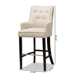 2pc Aldon Upholstered And Wood Bar Stool Set - Baxton Studio 15 2pc Aldon Upholstered And Wood Bar Stool Set - Baxton Studio -Baxton Studio GUEST b0d6c8c4 f07d 4d8d 9390 57613d80586a