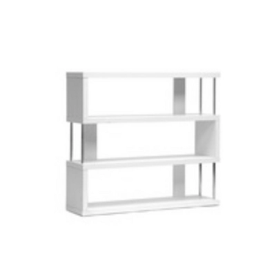 38.5" Barnes Three Shelf Modern Bookshelf White - Baxton Studio 2 38.5" Barnes Three Shelf Modern Bookshelf White - Baxton Studio - Image 2