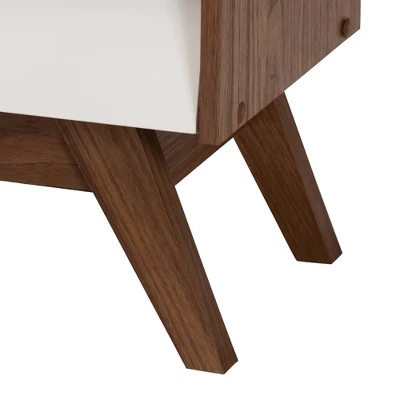 3pc Hildon Two-Tone Wood Storage Set White/Walnut Brown - Baxton Studio 6 3pc Hildon Two-Tone Wood Storage Set White/Walnut Brown - Baxton Studio - Image 6