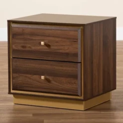 Cormac Wood And Metal 2 Drawer Nightstand - Baxton Studio 16 Cormac Wood And Metal 2 Drawer Nightstand - Baxton Studio -Baxton Studio GUEST b1d89c35 2695 462a 9848 eeffd8cb671c