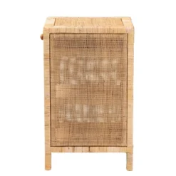 Bella Mahogany Wood And Natural Rattan 1 Drawer Nightstand Natural Brown - Baxton Studio 12 Bella Mahogany Wood And Natural Rattan 1 Drawer Nightstand Natural Brown - Baxton Studio -Baxton Studio GUEST b1edb00a 673e 498a a7ef e00cd38c5999