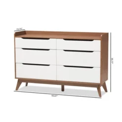 Brighton Mid-Century Modern Wood 6 Drawer Storage Dresser Brown - Baxton Studio 15 Brighton Mid-Century Modern Wood 6 Drawer Storage Dresser Brown - Baxton Studio -Baxton Studio GUEST b2be5bd2 e4eb 4e32 ba9a 697cf8b89e9d