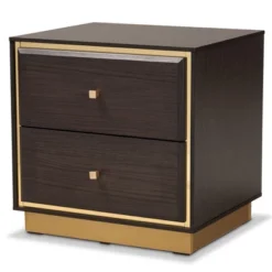 Cormac Wood And Metal 2 Drawer Nightstand - Baxton Studio 17 Cormac Wood And Metal 2 Drawer Nightstand - Baxton Studio -Baxton Studio GUEST b2c608a8 d9fc 40b8 b4c6 0872e510b206