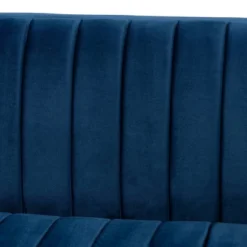Aveline Velvet Upholstered Finished Sofa Navy Blue/Gold - Baxton Studio -Baxton Studio GUEST b2cb7ea5 a67d 4514 bee5 1185220d0cb6