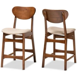 2pc Katya Fabric Upholstered And Wood Counter Height Barstool Set - Baxton Studio 16 2pc Katya Fabric Upholstered And Wood Counter Height Barstool Set - Baxton Studio -Baxton Studio GUEST b333df01 fb3c 48cd 9aef fd12a0fc9466