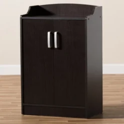 Verdell Modern And Contemporary Finished Shoe Cabinet Dark Brown - Baxton Studio 16 Verdell Modern And Contemporary Finished Shoe Cabinet Dark Brown - Baxton Studio -Baxton Studio GUEST b391ce0e 7209 4748 b1bb 65594f41f39e