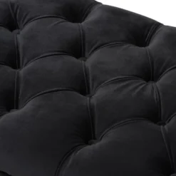 Chandelle Luxe And Contemporary Velvet Upholstered Bench Black - Baxton Studio 10 Chandelle Luxe And Contemporary Velvet Upholstered Bench Black - Baxton Studio -Baxton Studio GUEST b397d031 9e03 435b 8284 796f84116e73