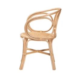 Baxton Studio Bali & Pari Palesa Modern Bohemian Rattan Dining Chair -Baxton Studio GUEST b3d448eb a90b 45cb bdd1 efb6e193f945