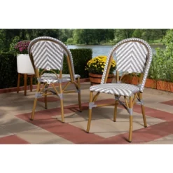 Set Of 2 Celie Indoor And Outdoor Stackable Bistro Dining Chairs - Baxton Studio 11 Set Of 2 Celie Indoor And Outdoor Stackable Bistro Dining Chairs - Baxton Studio -Baxton Studio GUEST b3df58b9 480f 405c 8947 63509137fa47