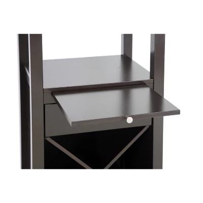 Austin Wood Modern Wine Tower Dark Brown - Baxton Studio 2 Austin Wood Modern Wine Tower Dark Brown - Baxton Studio - Image 2