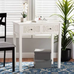 Lambert Wood 2 Drawer Console Table White - Baxton Studio 19 Lambert Wood 2 Drawer Console Table White - Baxton Studio -Baxton Studio GUEST b4613142 c9b9 4c68 9b67 d113ab18ed2a